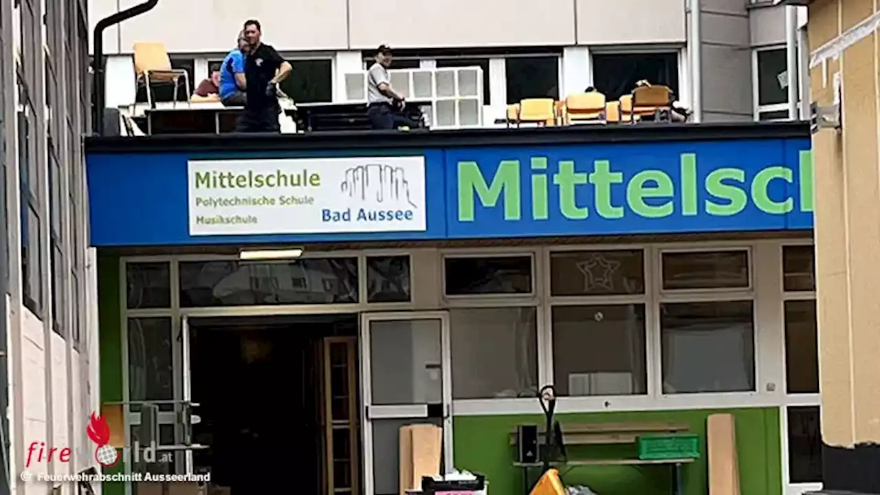 Stmk: Ausseer Mittelschule in 9 Stunden übersiedelt → Großeinsatz der Ausseer Feuerwehren