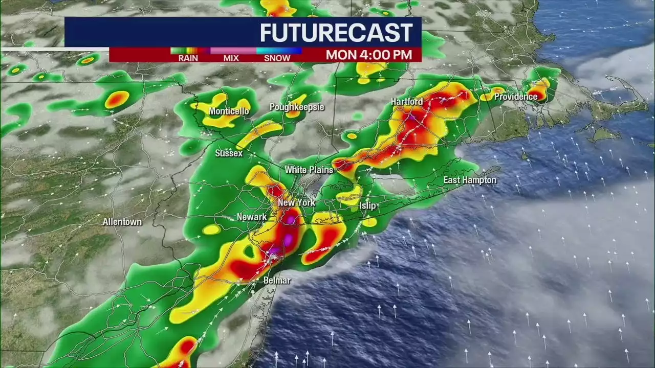 NYC weather: Severe storms, heavy downpours possible Monday and Tuesday