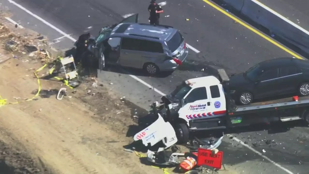 Suspected DUI driver kills man, injures 4 in Pomona freeway crash