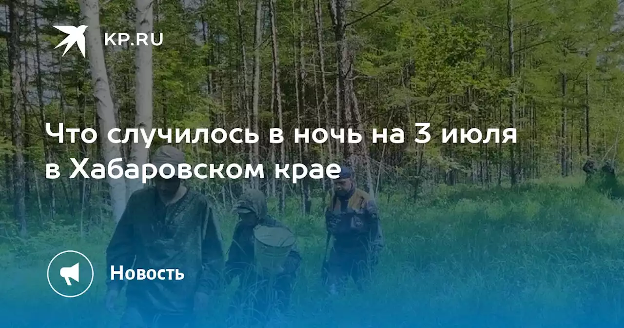 Что случилось в ночь на 3 июля в Хабаровском крае