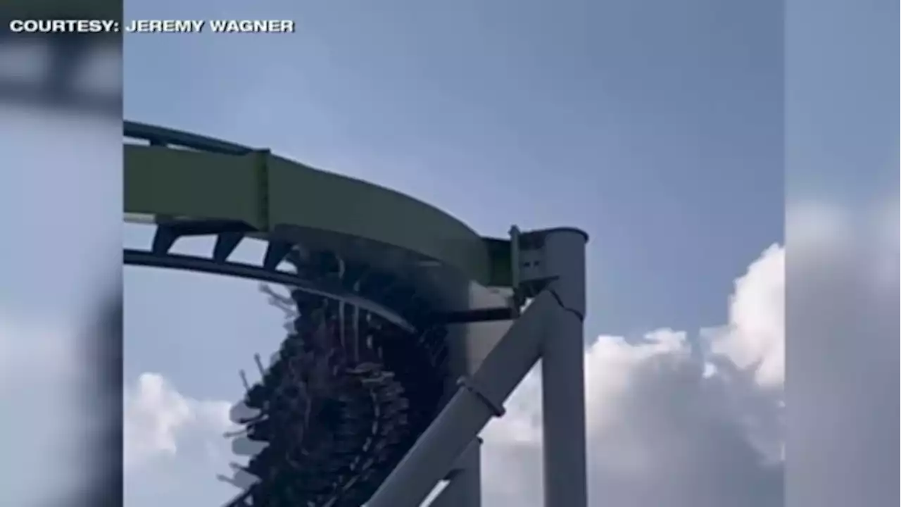 Video shows crack in support beam for roller coaster at North Carolina amusement park