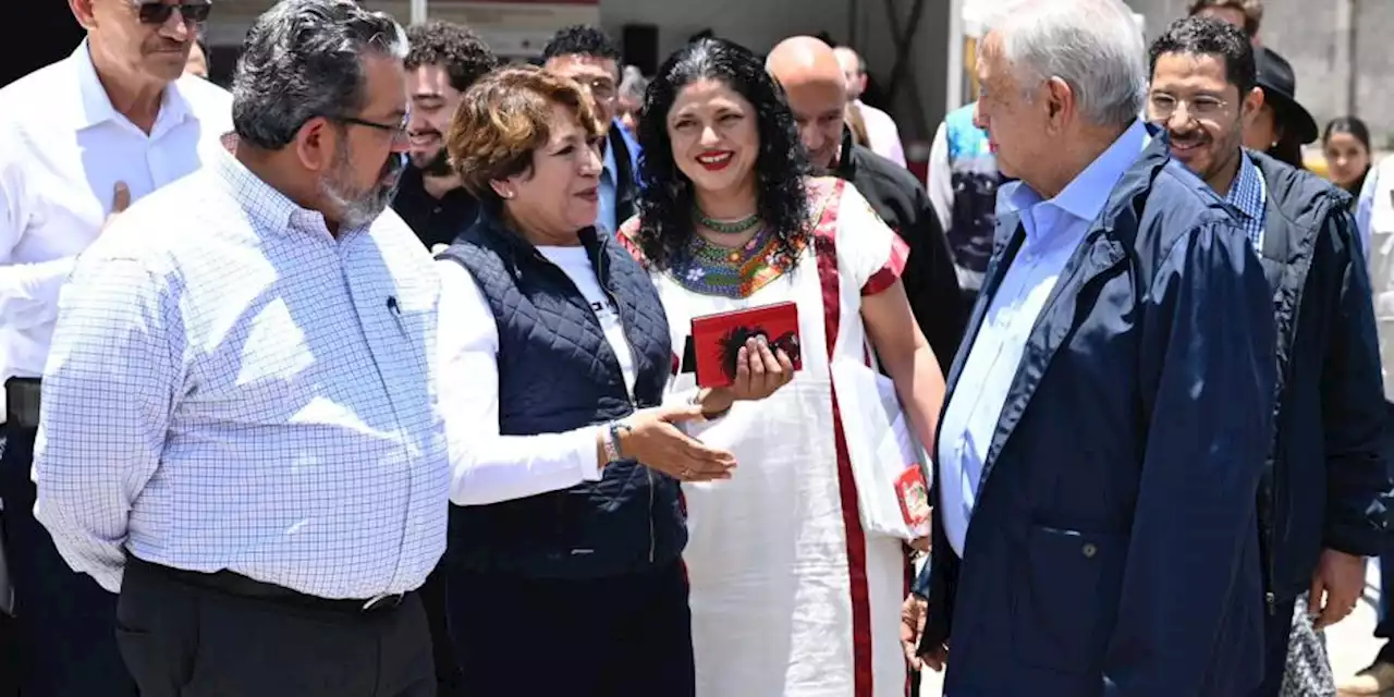 Delfina Gómez acompaña al Presidente López Obrador a visita de supervisión del Tren Interurbano México–Toluca