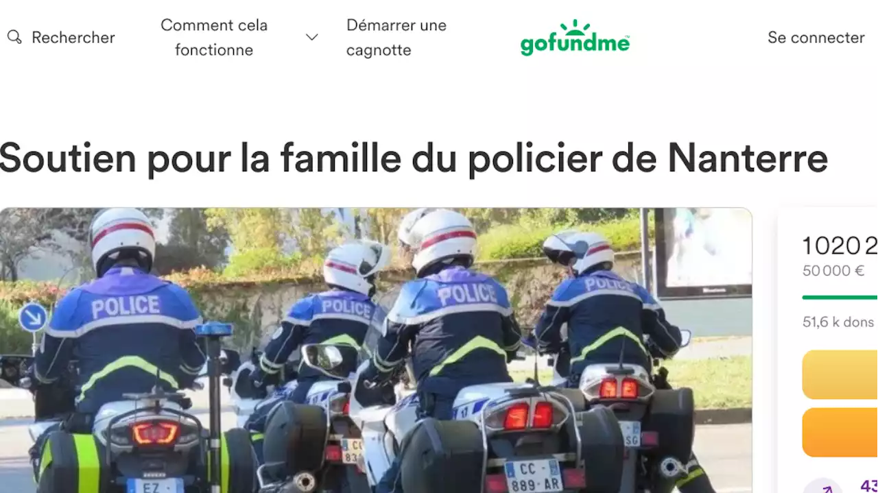 La cagnotte en soutien au policier qui a tué Nahel dépasse le million d’euros