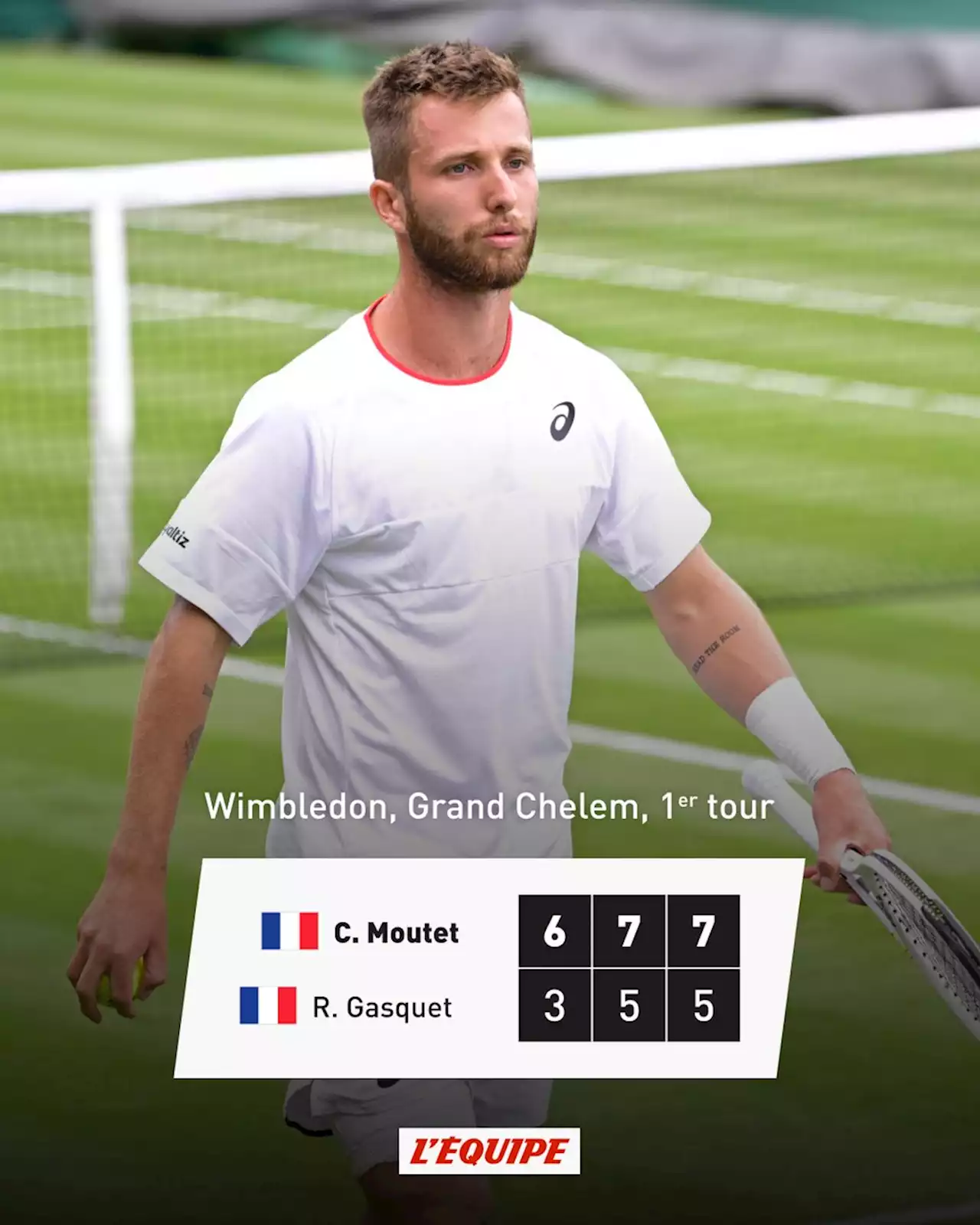 Corentin Moutet dompte Richard Gasquet à Wimbledon