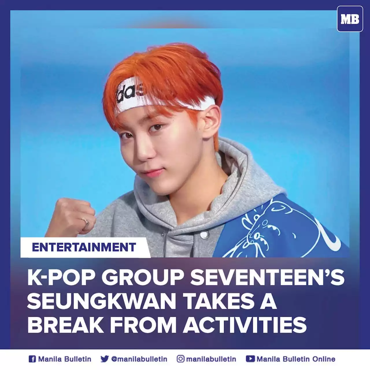 K-pop group Seventeen’s Seungkwan takes a break anew