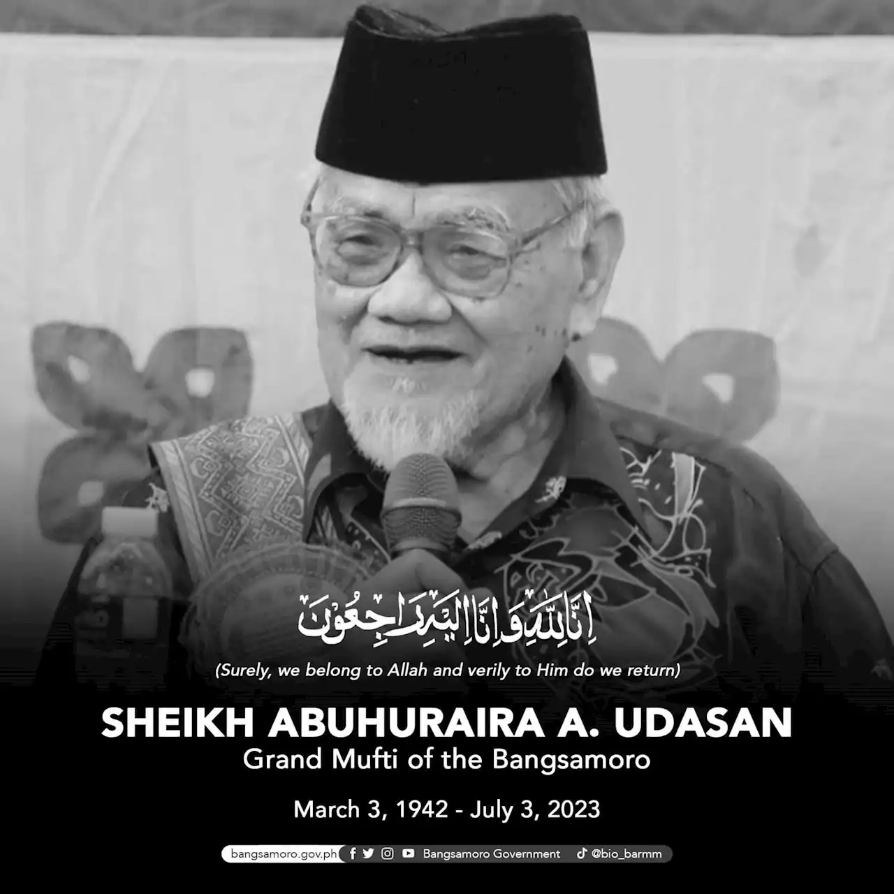 Sheikh Udasan, first Bangsamoro Grand Mufti, passes away