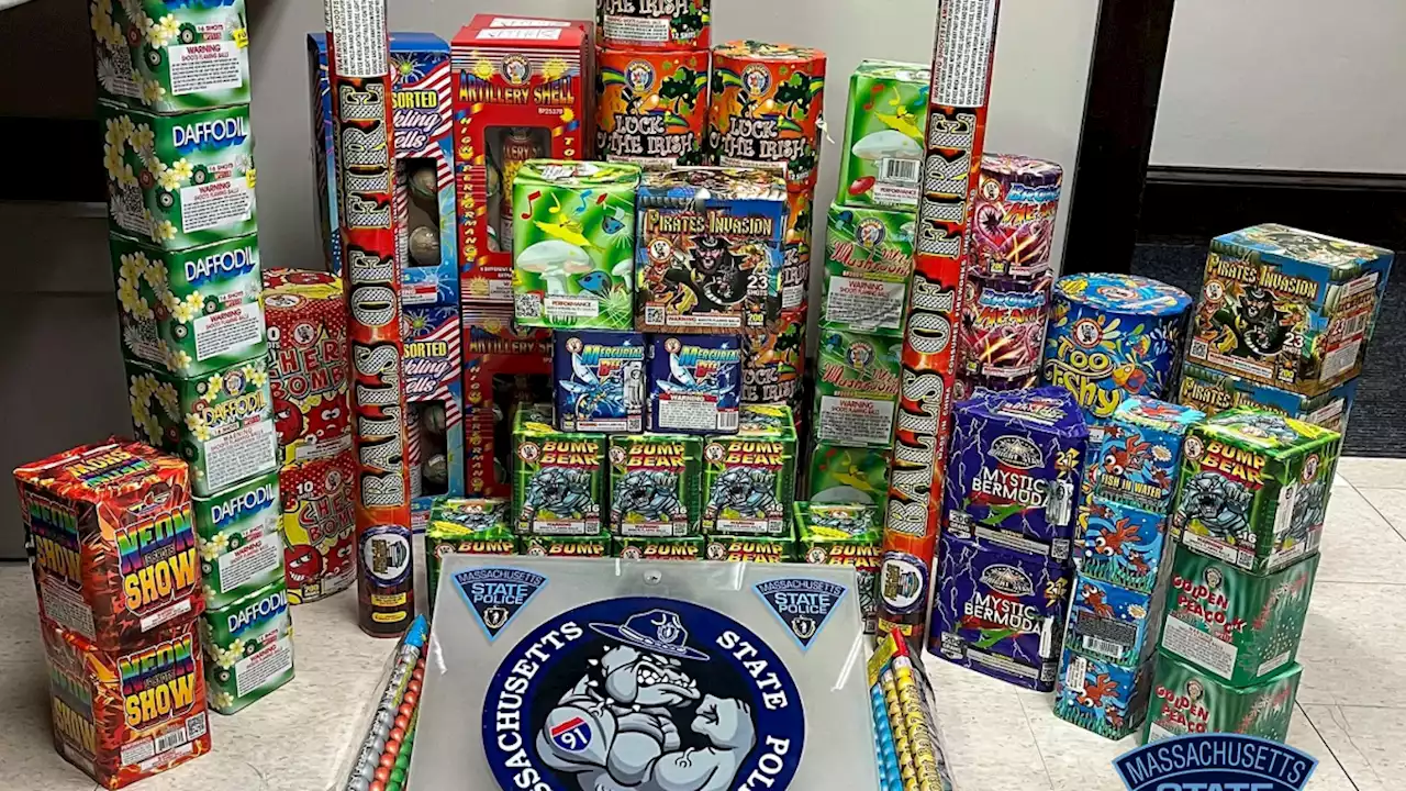 64 packages of fireworks seized during traffic stop in Mass.