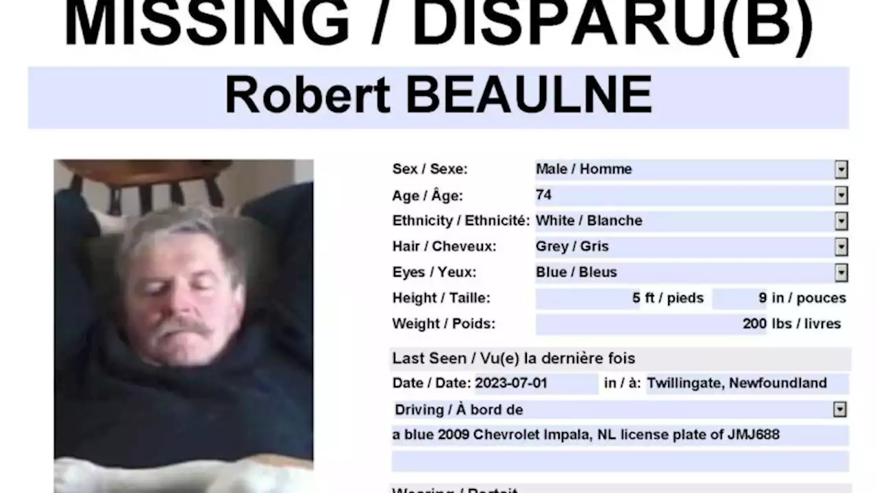 RCMP searching for missing Twillingate man