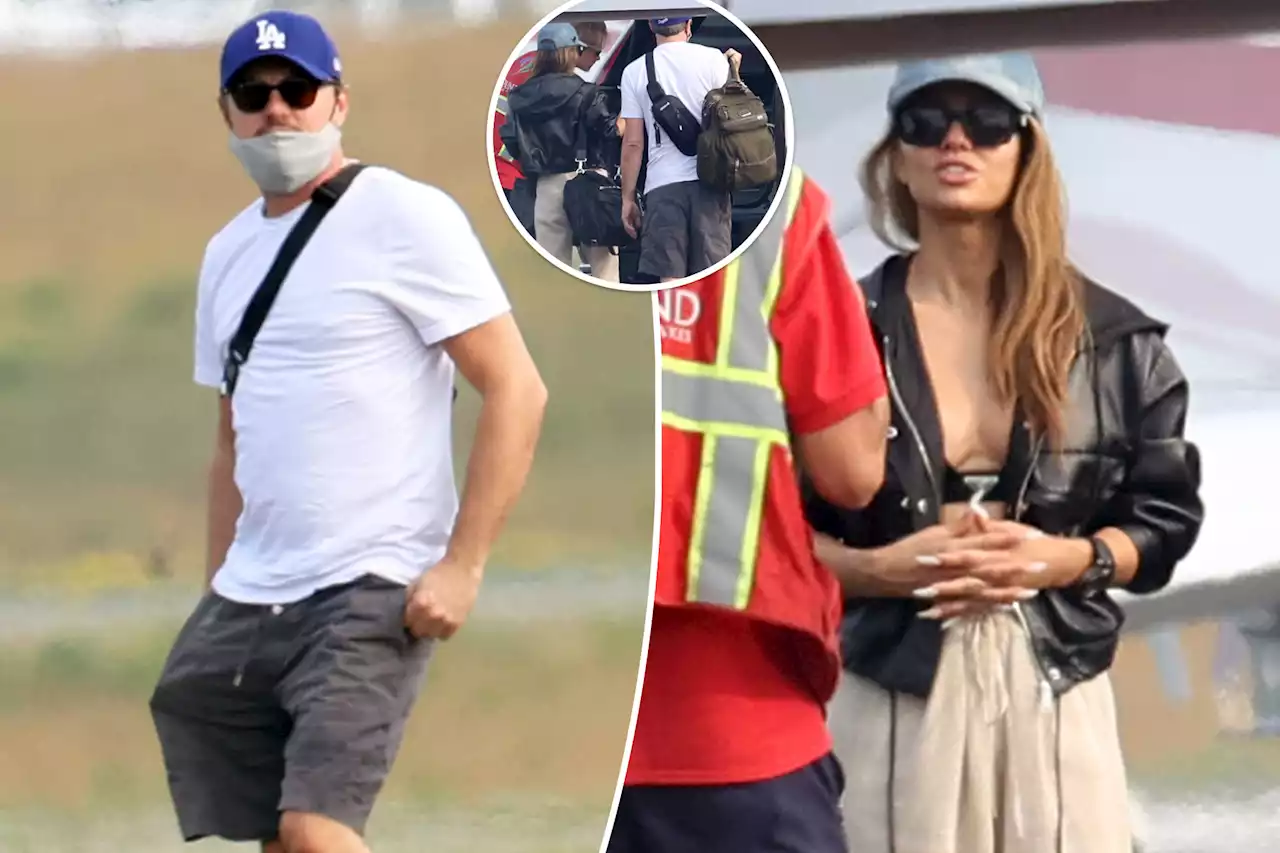 Leonardo DiCaprio spotted arriving in the Hamptons with mystery woman