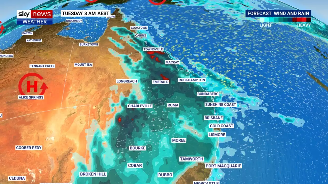 Aussie coastal cities could receive five months of rain in 48 hours