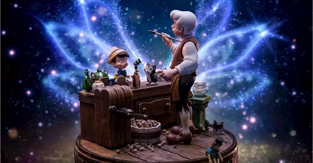 Disney 100th Anniversary Pinocchio Statue Revealed by Iron Studios