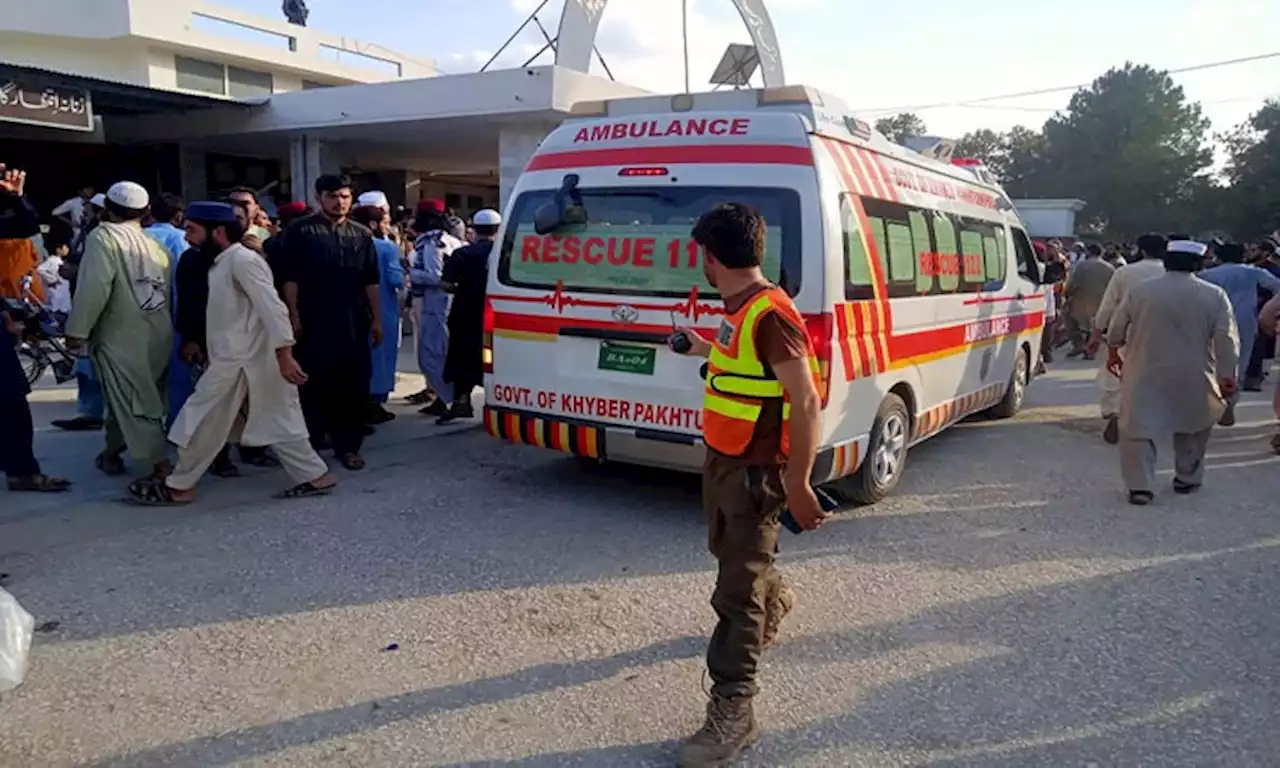 Blast rips through political gathering in Pakistan, killing at least 39