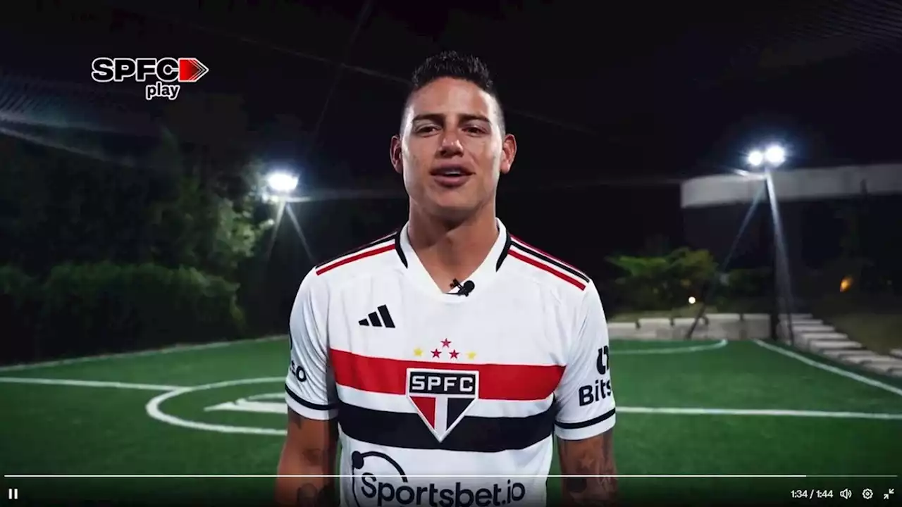 São Paulo anuncia a contratação do meio-campista James Rodríguez, ex-Real Madrid