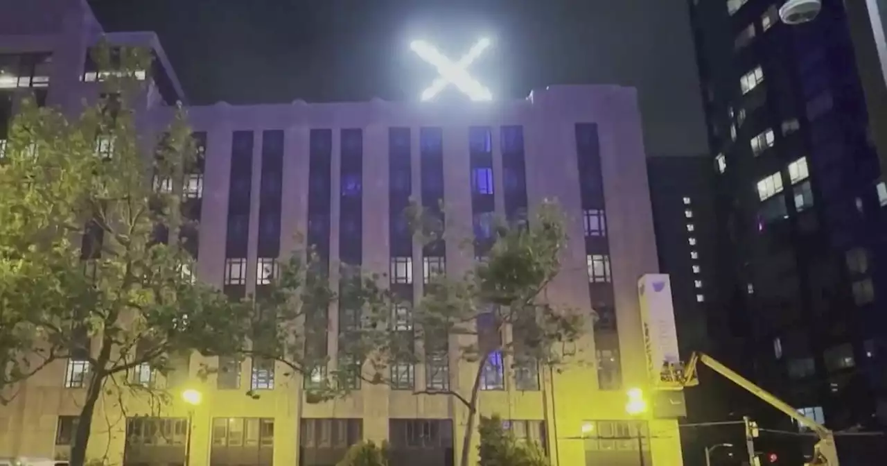 Bright 'X' sign at former Twitter HQ causing some concern among nearby residents