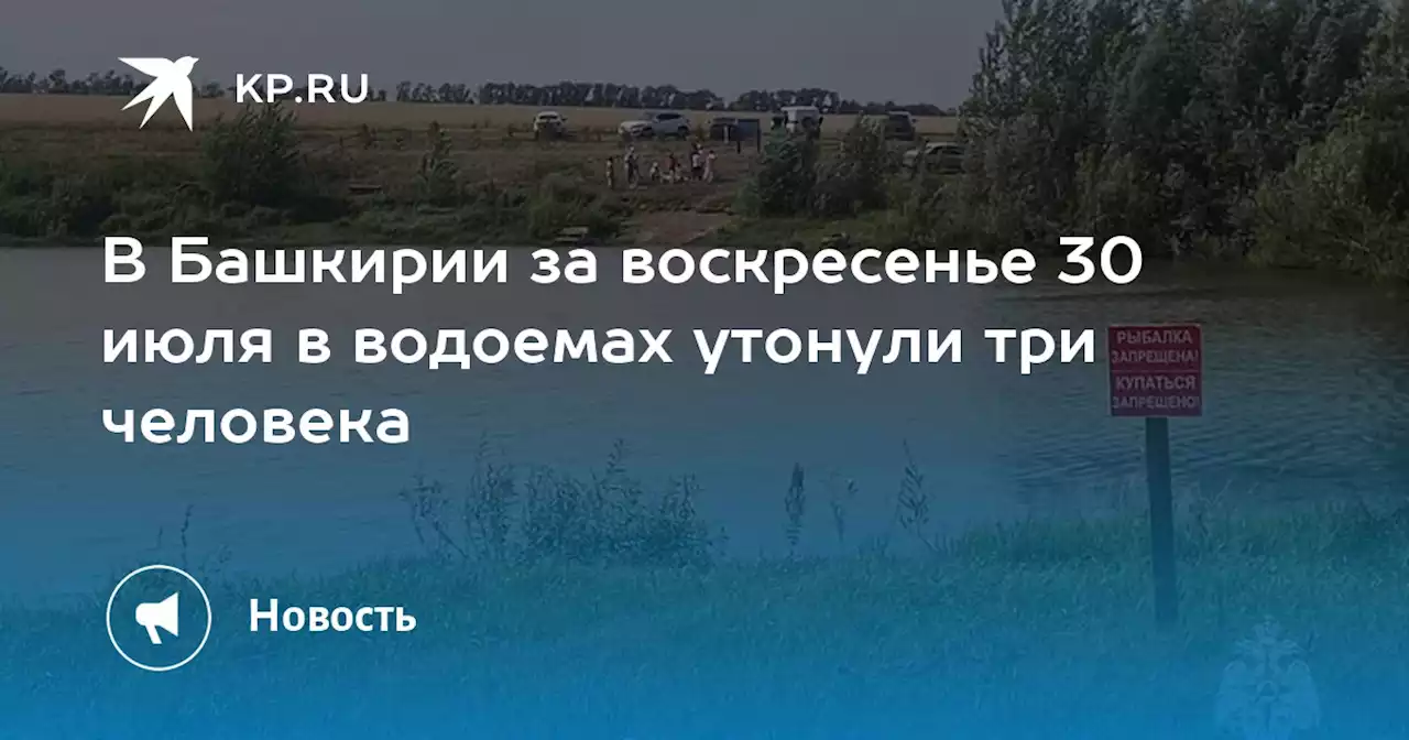 В Башкирии за воскресенье 30 июля в водоемах утонули три человека