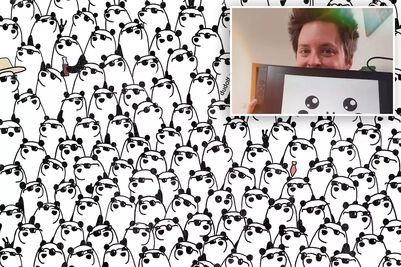 Can you find the 3 pandas without sunglasses?