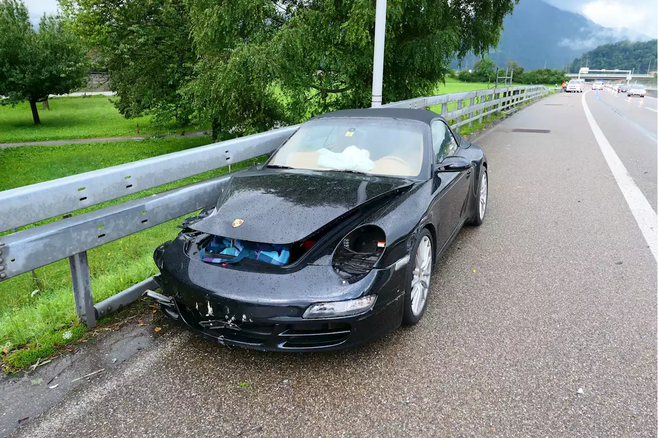 A3 in Mollis GL: Unfall durch Aquaplaning