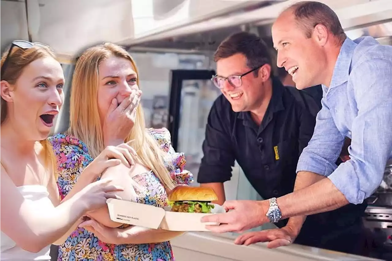 Burger king: Prince William serves up food to surprised diners