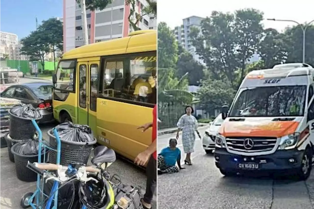 Minibus carrying schoolkids crashes into 3 vehicles along Rangoon Road