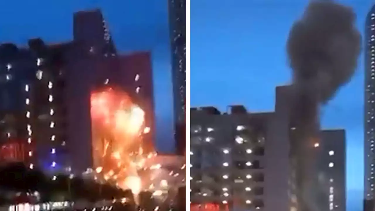 Ukrainian Drone Blows Up Buildings in Moscow, Explosion on Video