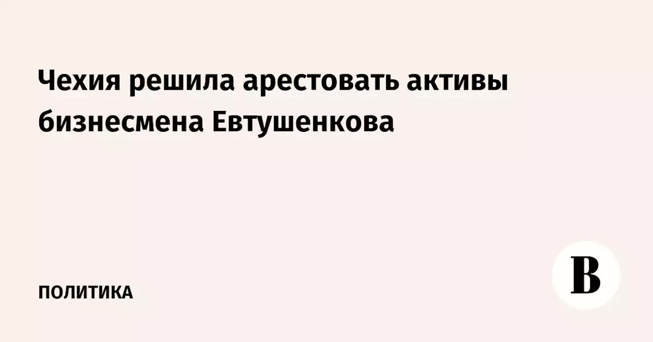 Чехия решила арестовать активы бизнесмена Евтушенкова