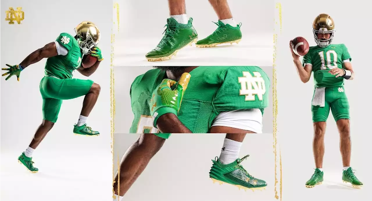 Notre Dame Head Coach Marcus Freeman Helps Reveal Alternate Green Uniforms for Ohio State Matchup