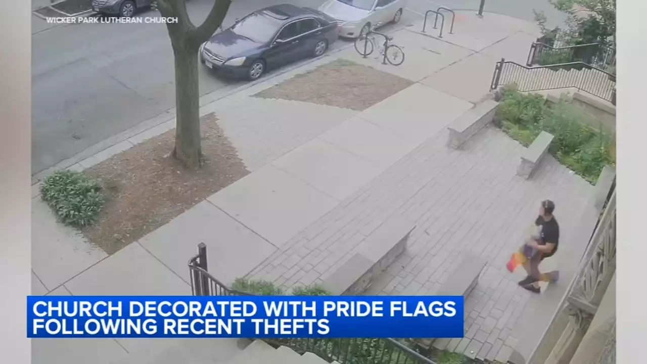 Wicker Park Lutheran Church plants hundreds of Pride flags after months-long vandalism