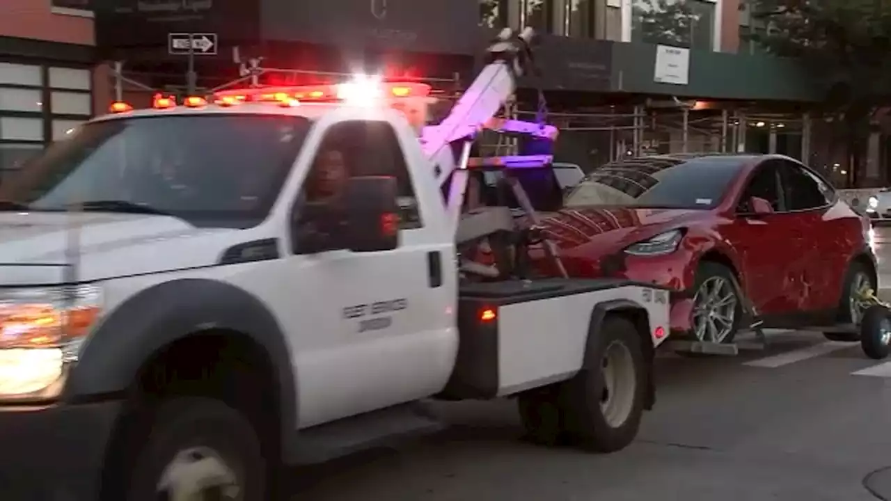 3 arrested after chaotic scene involving Tesla in the West Village