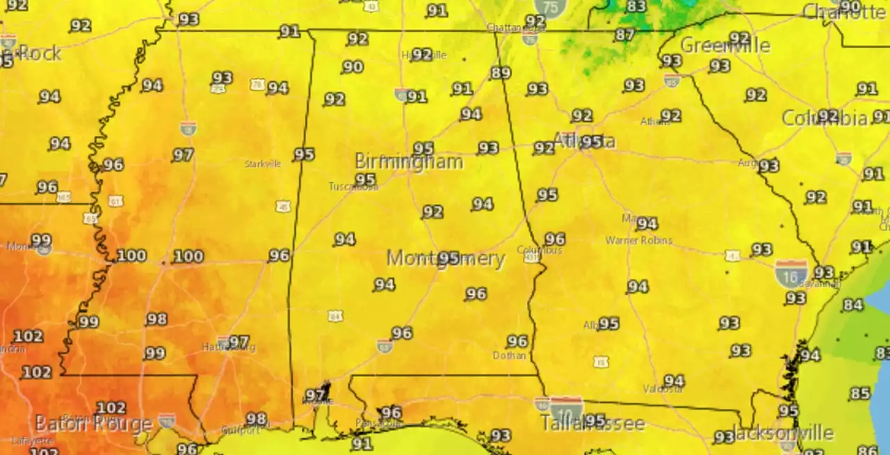 Heat advisory for south Alabama on Monday