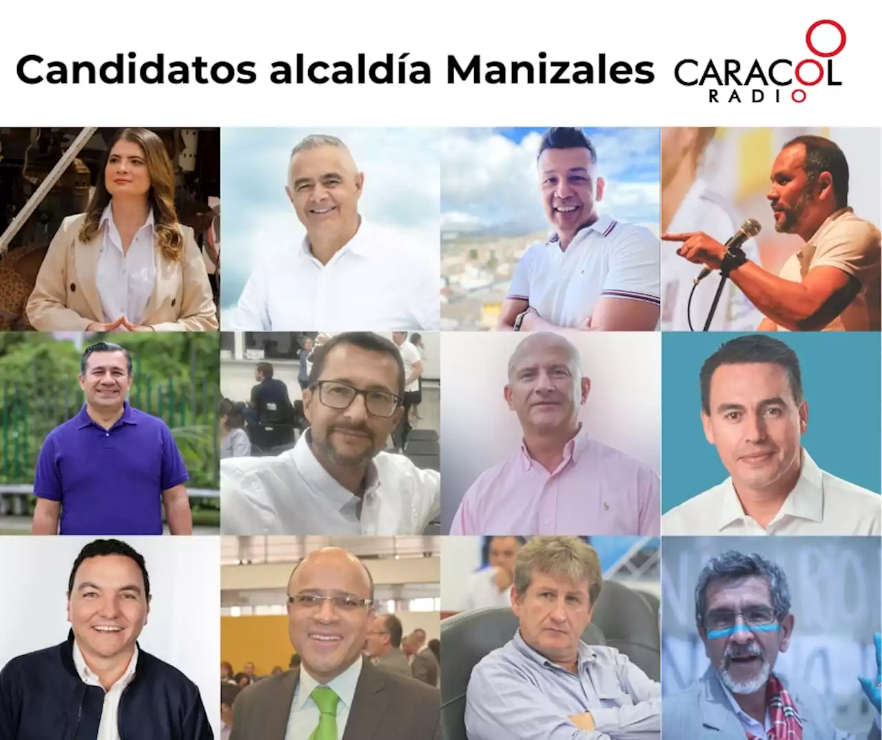 Ellos son los 12 candidatos a la Alcaldía de Manizales