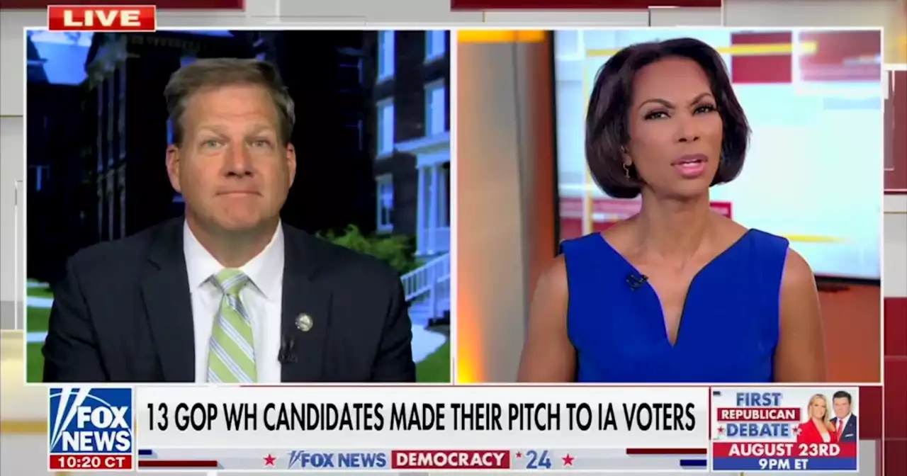 Chris Sununu argues with Harris Faulkner over Trump's Iowa appearance