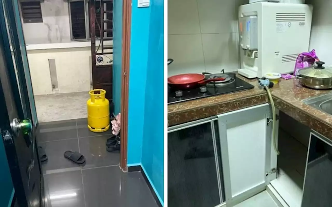 Suami isteri cedera, gas masak meletup