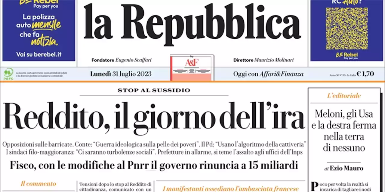 Le prime pagine di oggi - Il Post