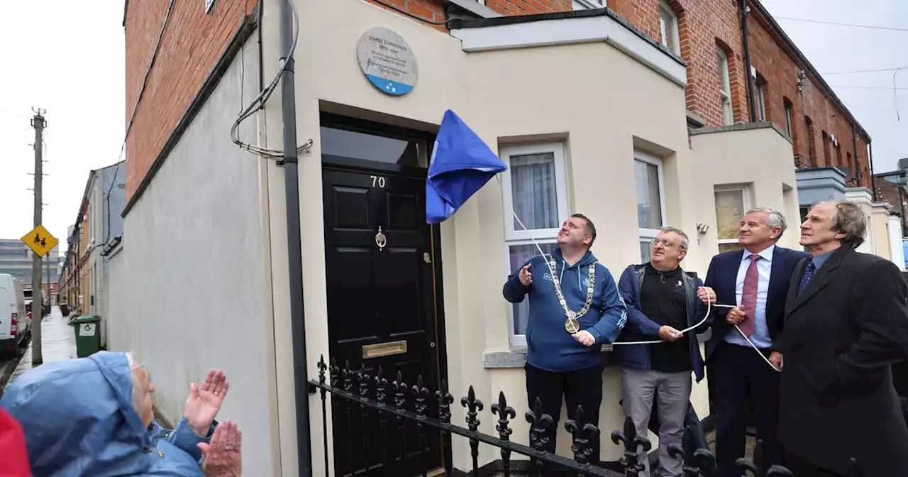 Plaque commemorating James Connolly unveiled in Dublin