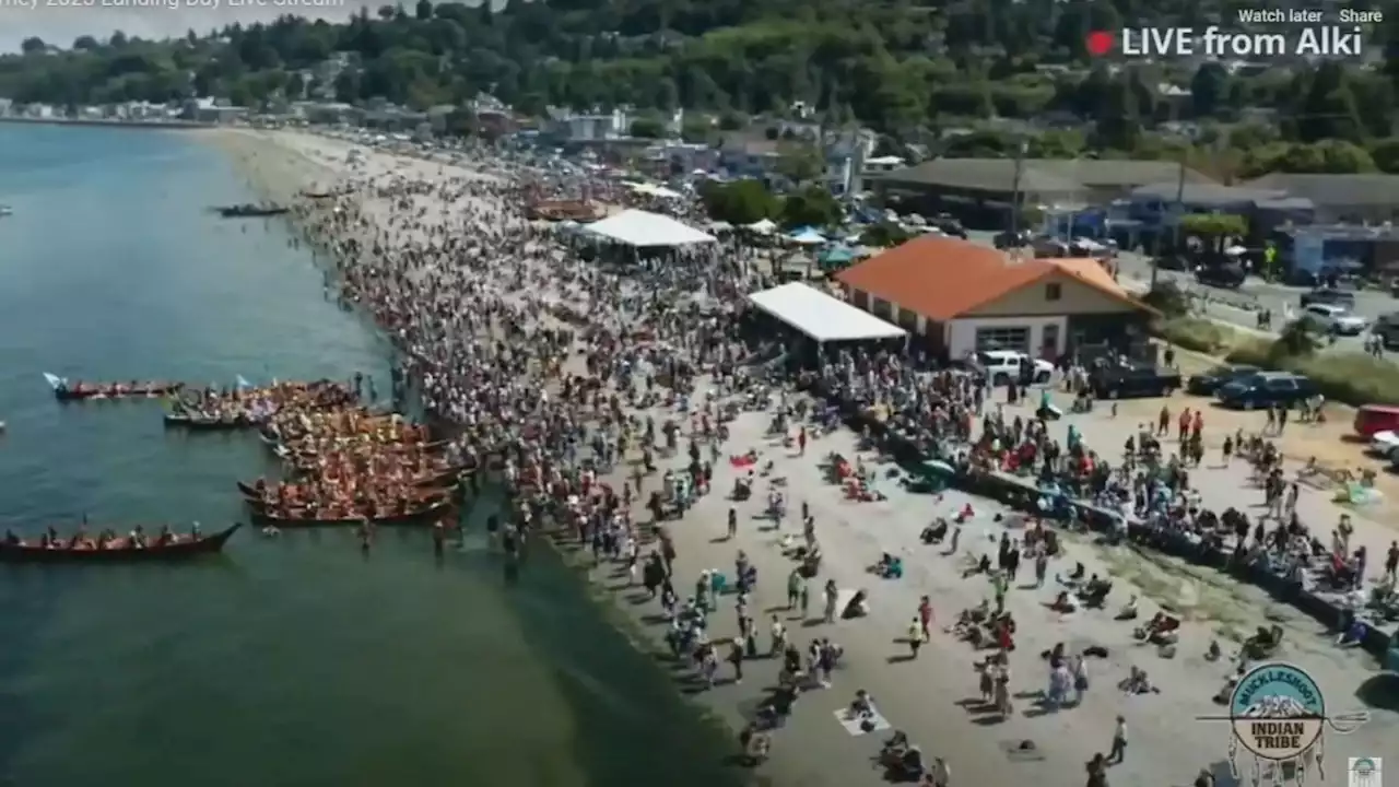 ‘Without our culture, we’re an empty shell’: Muckleshoot Canoe Journey returns to Alki Beach