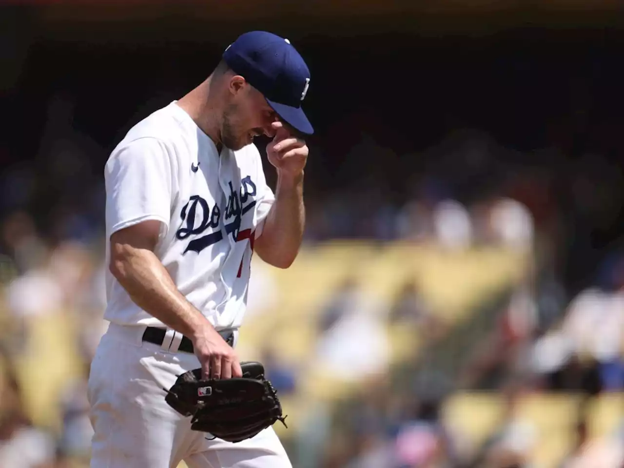 Dodgers’ Michael Grove takes his lumps in lopsided loss to Reds