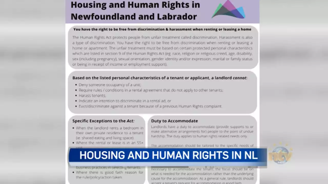 Human Rights Commission NL provides resources to help individuals navigate housing crisis