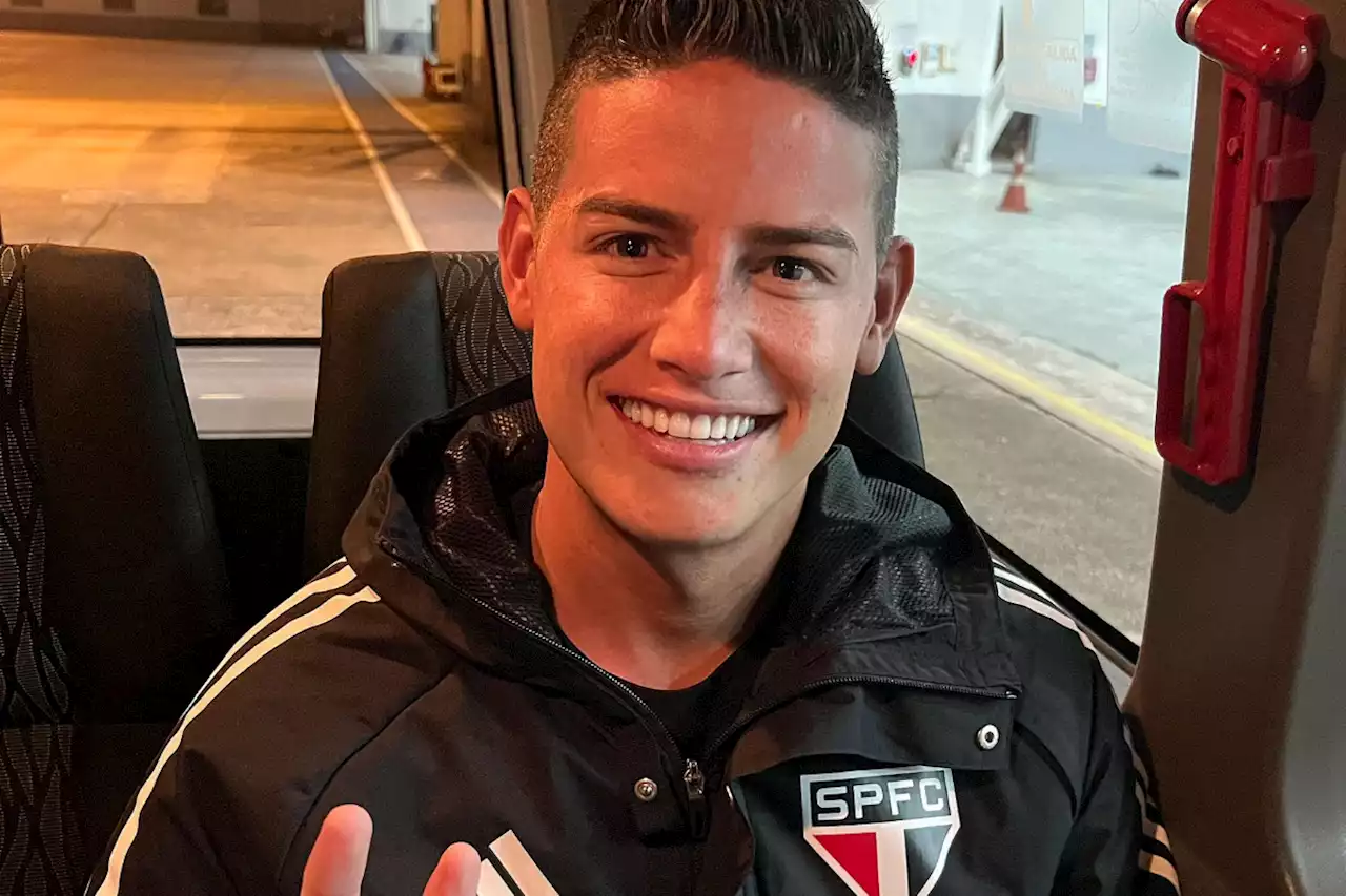 James llegó a Brasil y una multitud de hinchas de Sao Paulo lo recibió como un rey - Pulzo