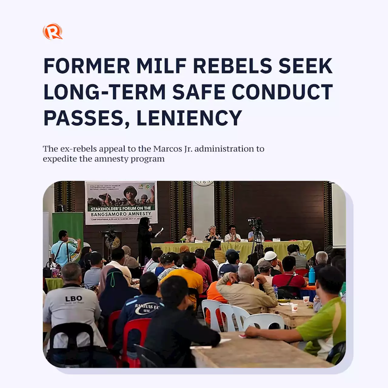 Former MILF rebels seek long-term safe conduct passes, leniency