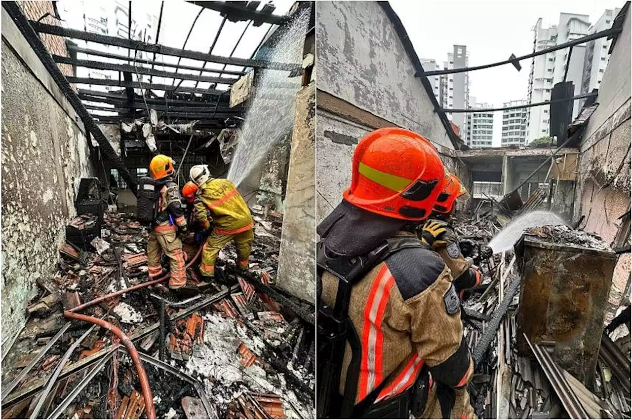 30 people evacuated after fire breaks out at Geylang shophouse; no injuries reported