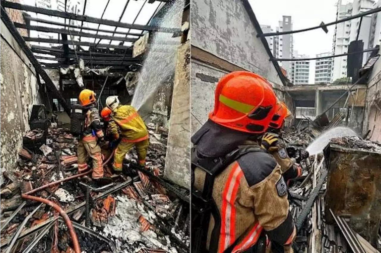 30 people evacuated after fire breaks out at Geylang shophouse; no one injured