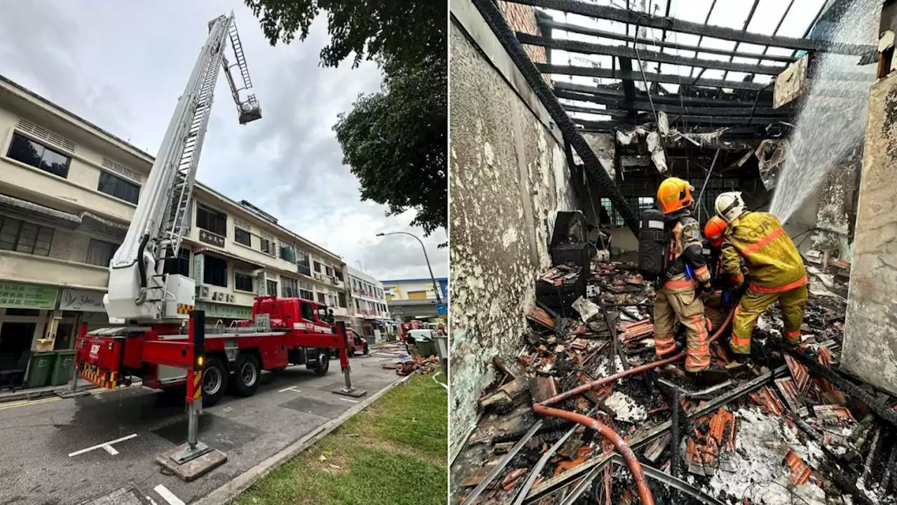 About 30 evacuated after fire breaks out at Geylang shophouse, SCDF deploys 12 emergency vehicles