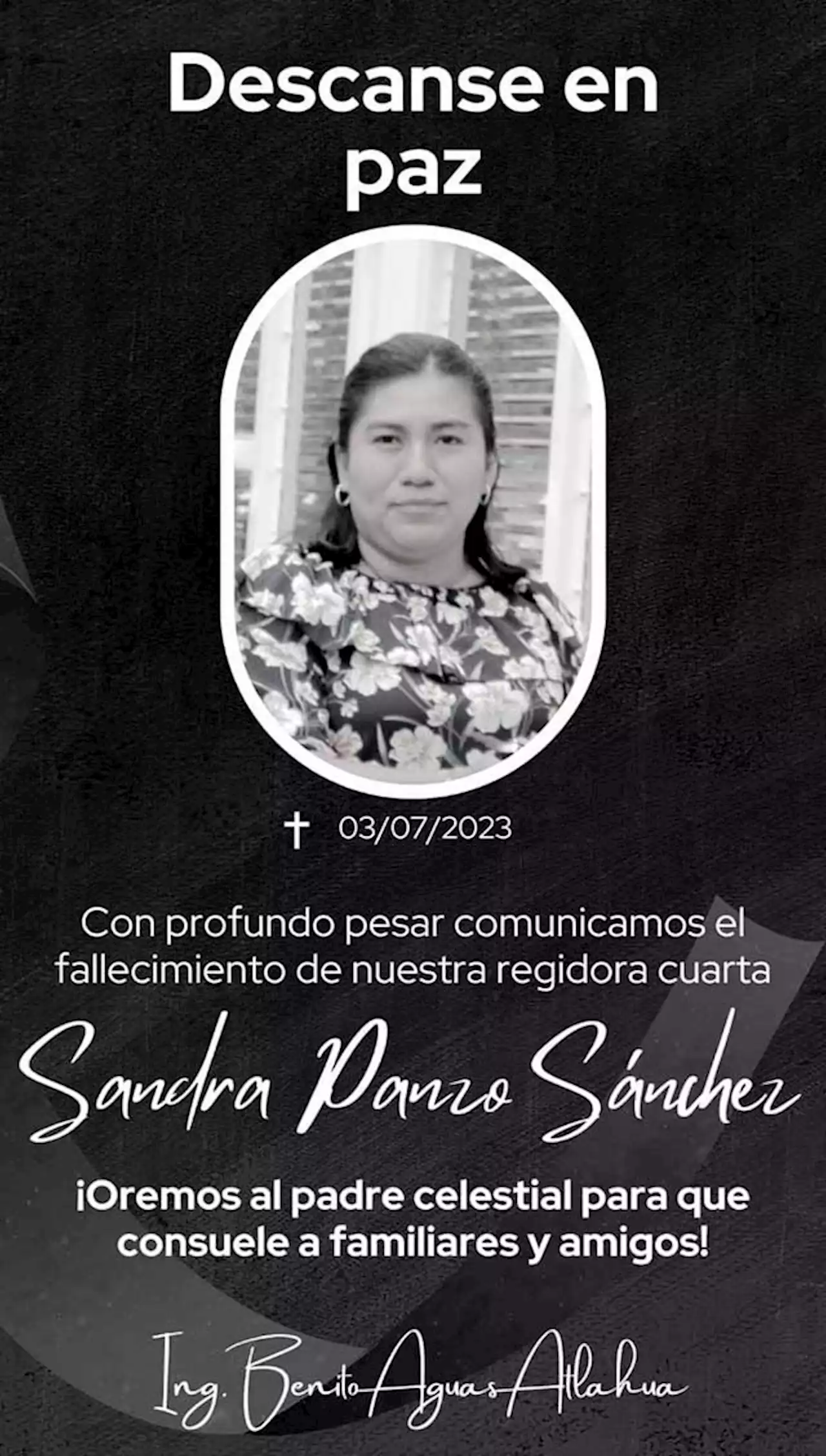 Fallece la regidora de Zongolica, Sandra Panzo, por meningitis