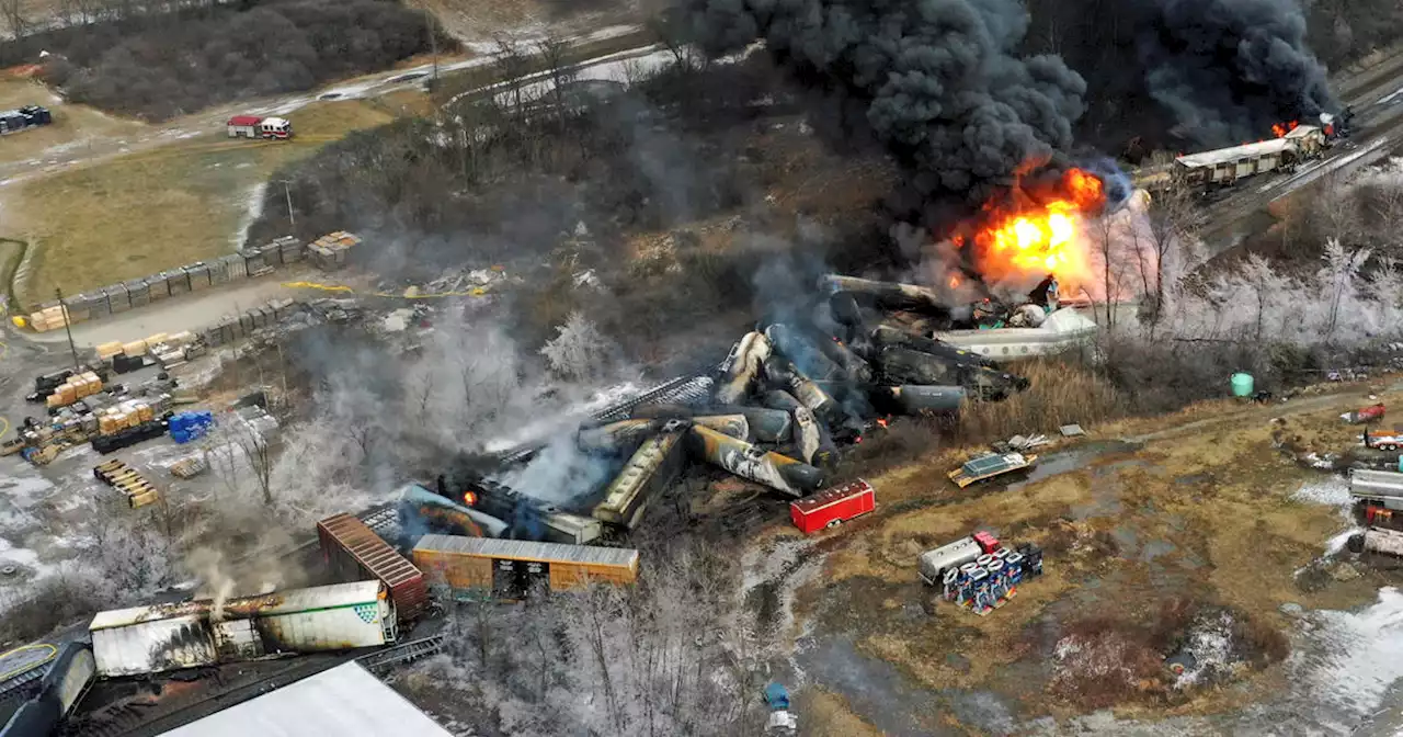 Ohio Gov. DeWine asks Biden for major disaster declaration for East Palestine after train derailment