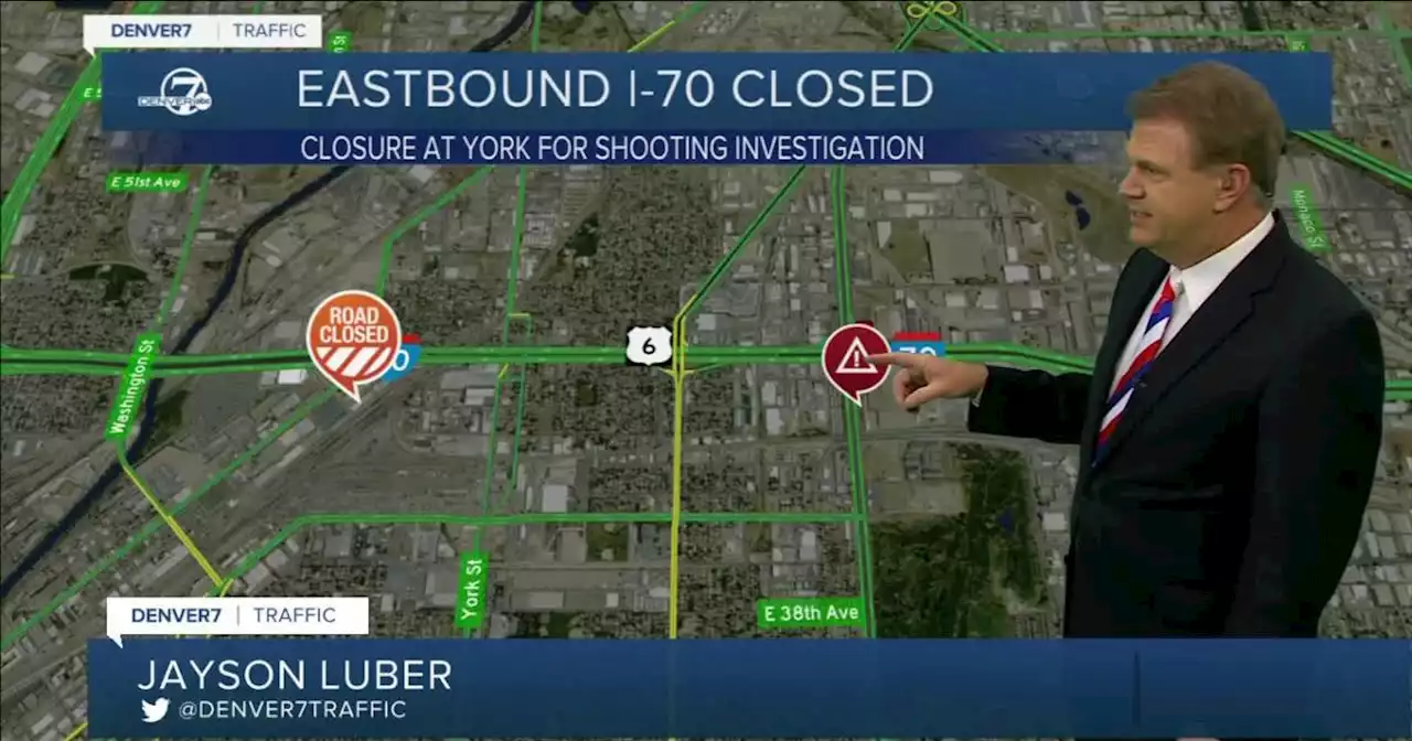 Shooting investigation shuts down eastbound Interstate 70 at York Street Tuesday morning