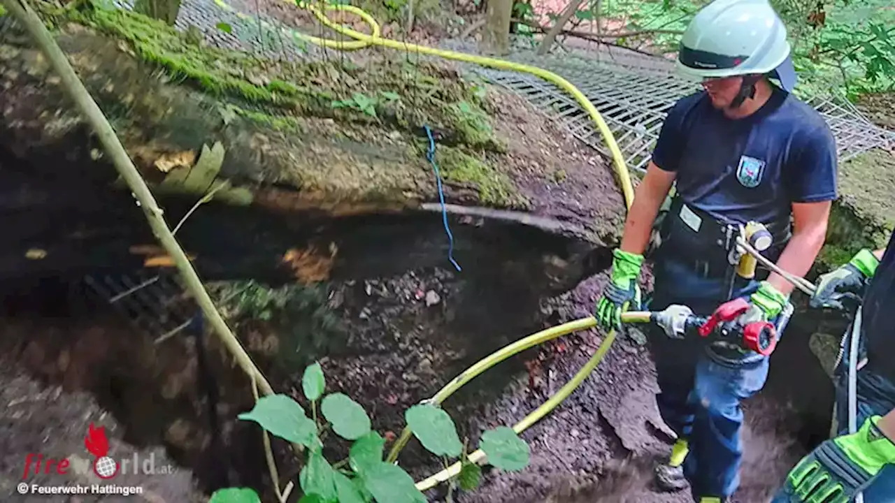 D: 6-stündiger Löscheinsatz an brennendem Baum in Hattingen