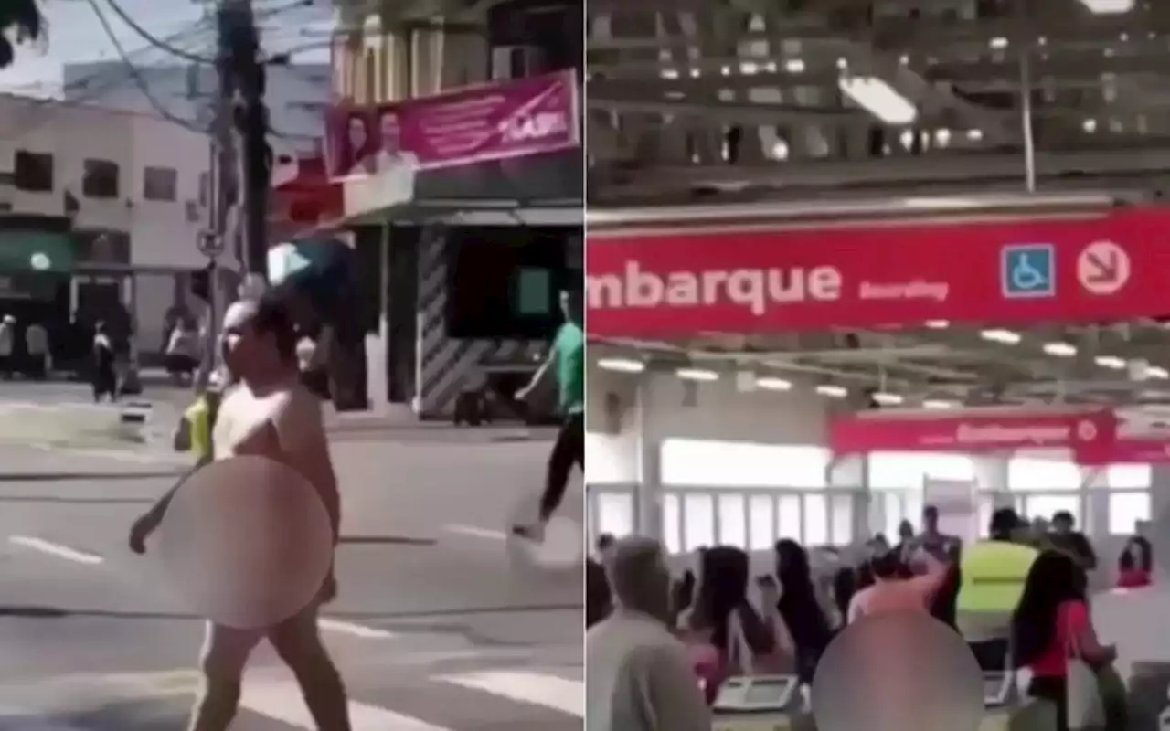 Homem é flagrado caminhando nu em estação de trem em SP; veja vídeo | Brasil | O Dia