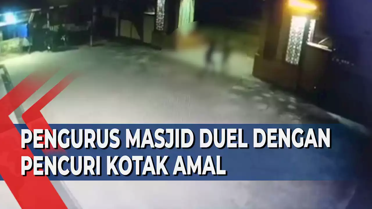 Rekaman CCTV Pengurus Masjid Berkelahi dengan Maling