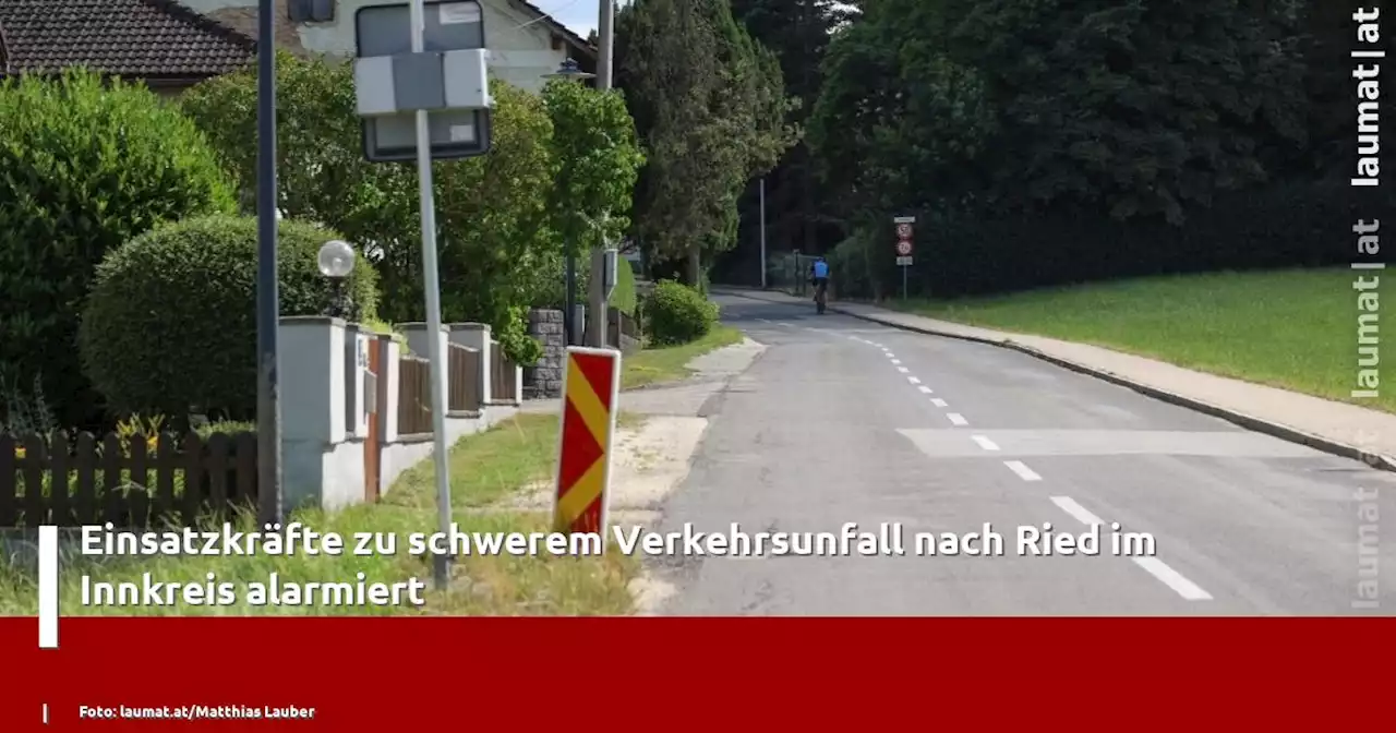 Einsatzkräfte zu schwerem Verkehrsunfall nach Ried im Innkreis alarmiert | laumat|at