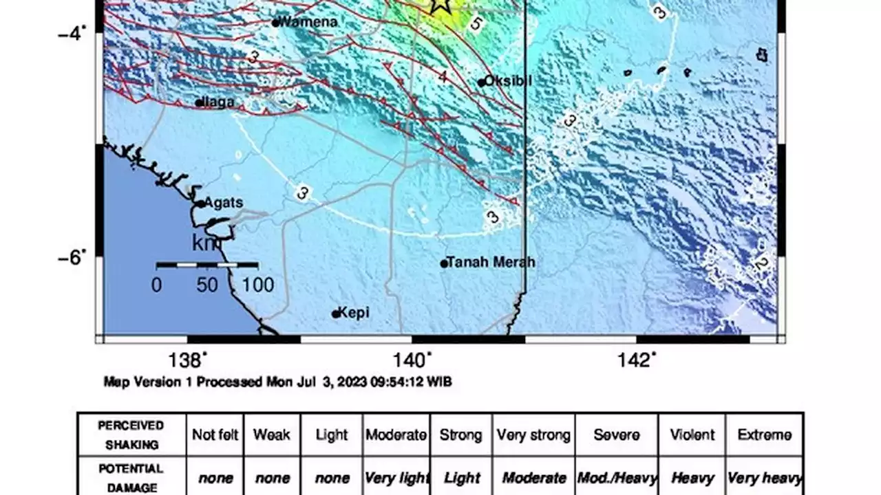 Gempa Hari Ini Guncang Keerom, Papua dan Morowali Utara Senin 3 Juli 2023